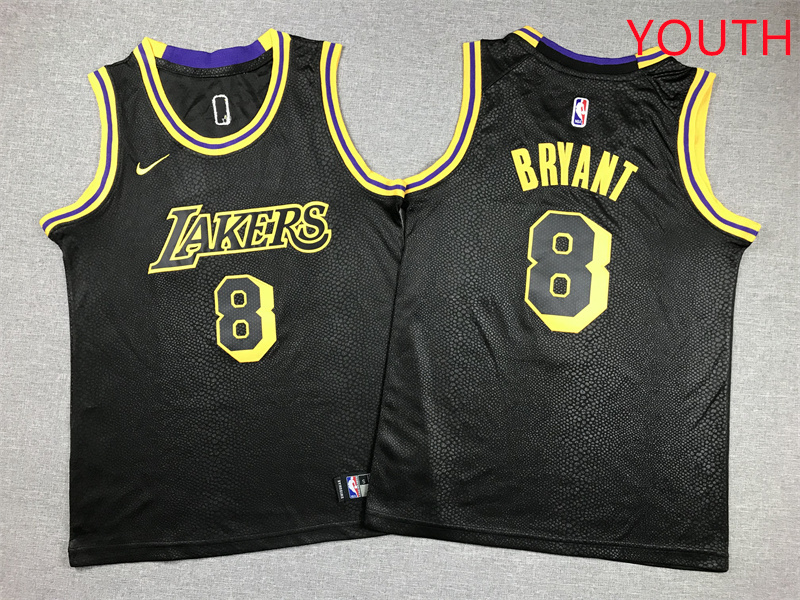 Youth Los Angeles Lakers #8 Bryant Black Nike 2025 NBA Jersey style 1